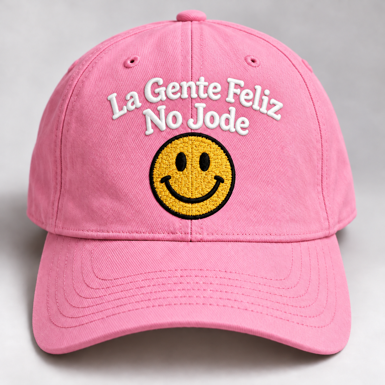 Gorra rosa — La Gente Feliz No Jode